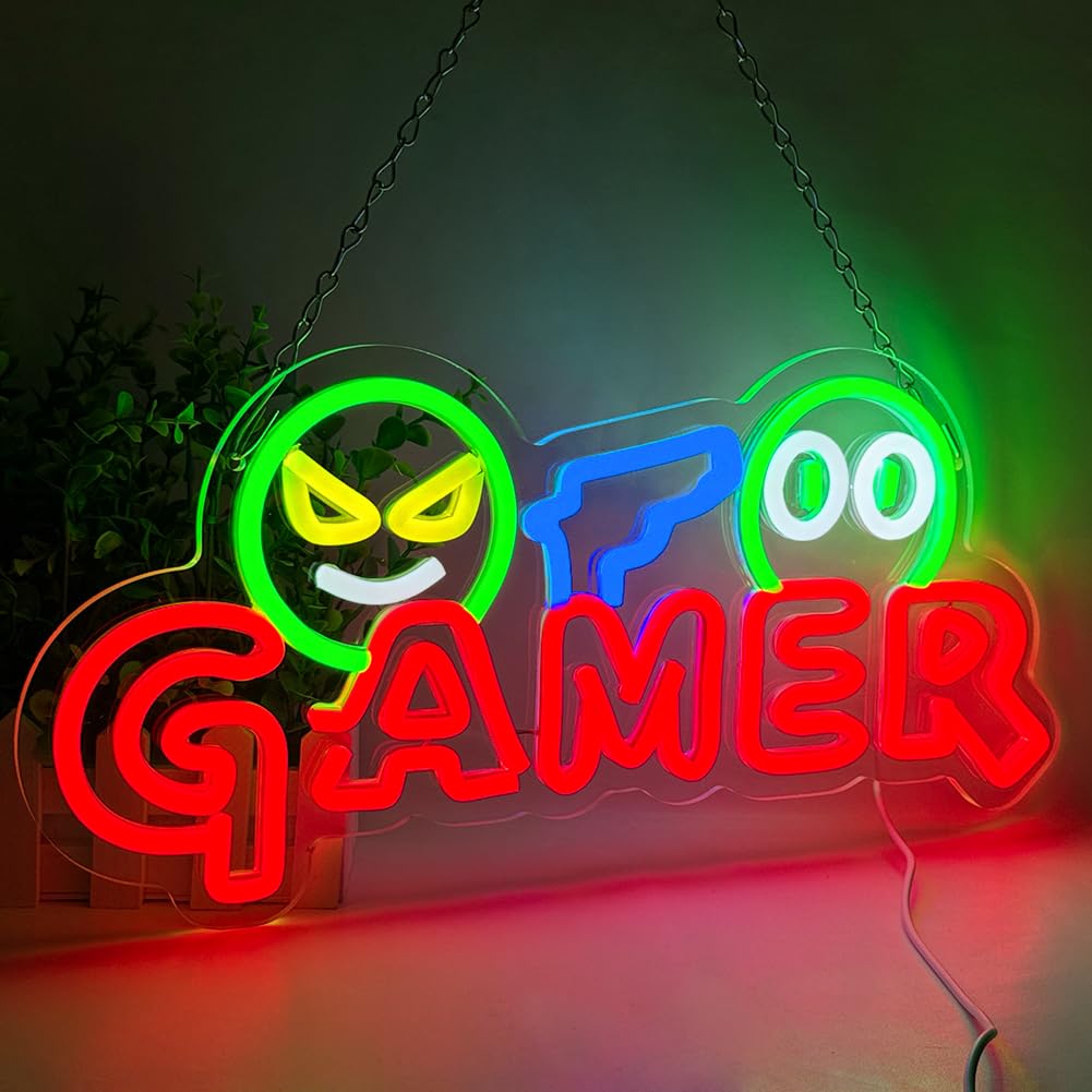 Party Games School - لافتة نيون LED للألعاب قابلة للتخصيص،