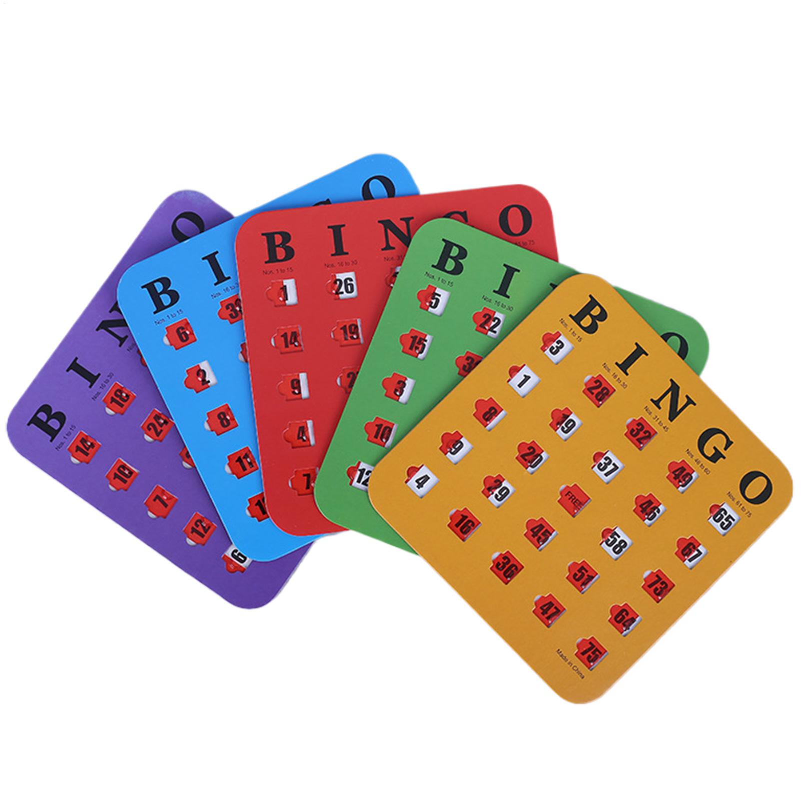 Party Games School - 5 قطع من بطاقات لعبة البينجو