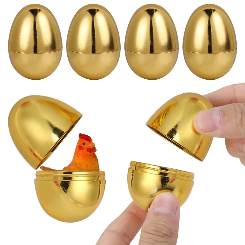 Party Games Egg - 6 قطع بيض عيد الفصح الذهبي