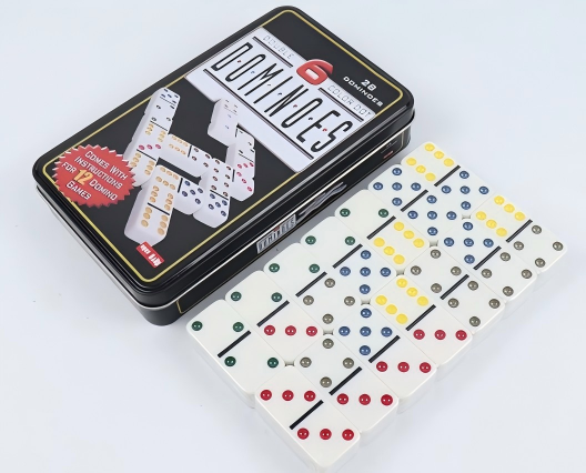 Party Games Board Game - مجموعة دومينو ماهج الأنيقة مزدوجة الستة