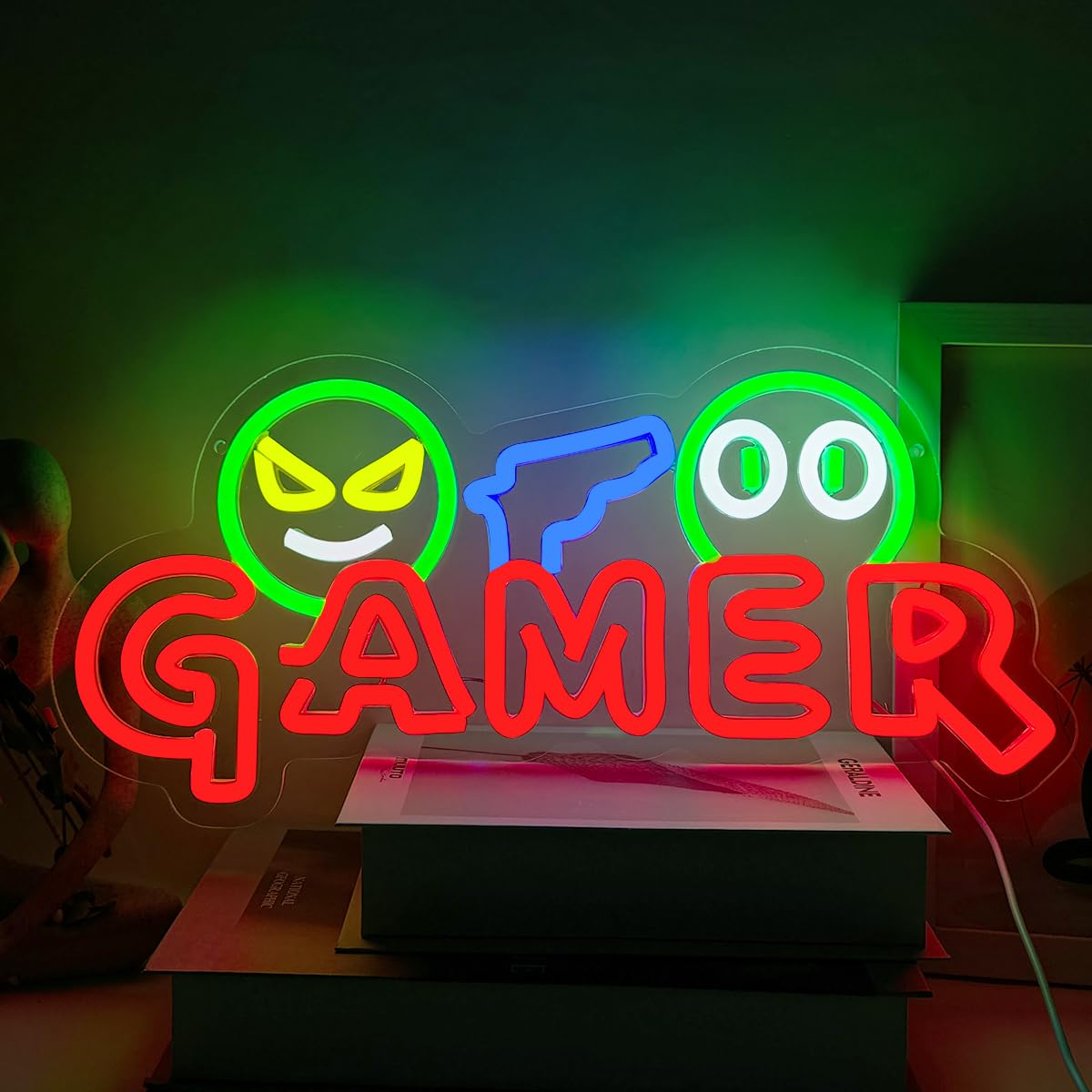 لافتة نيون LED للألعاب قابلة ل - مراجعة Party Games School وسعره