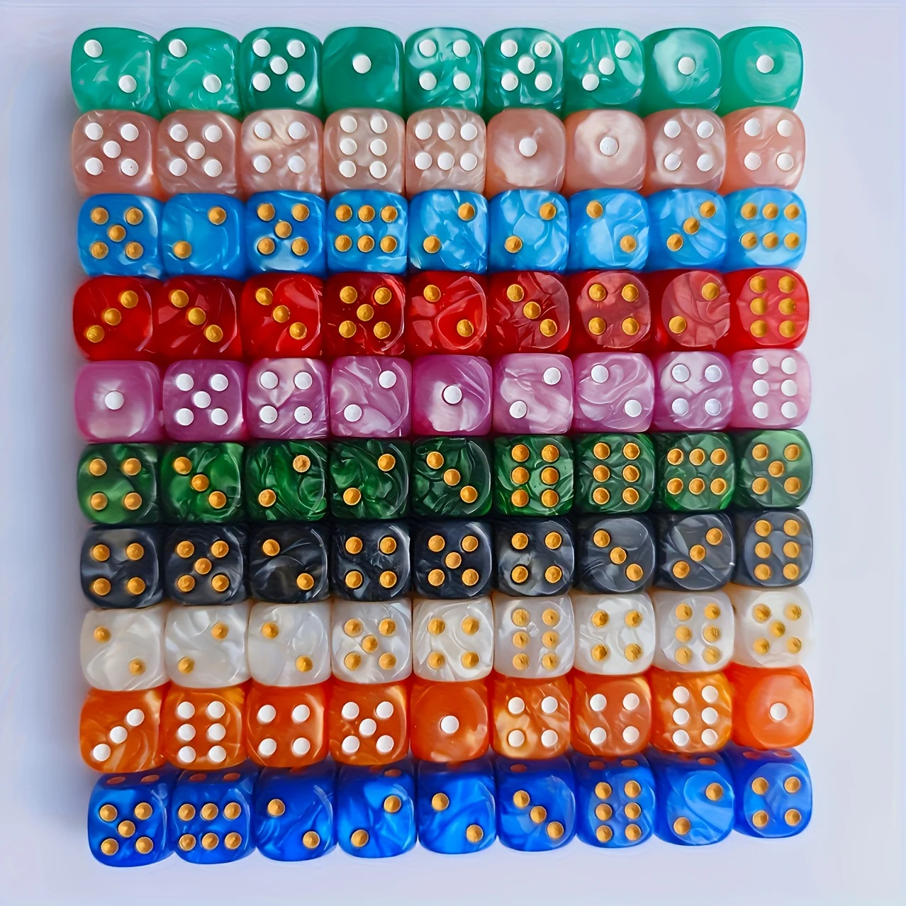 10 قطع من مكعبات النرد D6 اللؤ - مراجعة Party Games Board Game وسعره