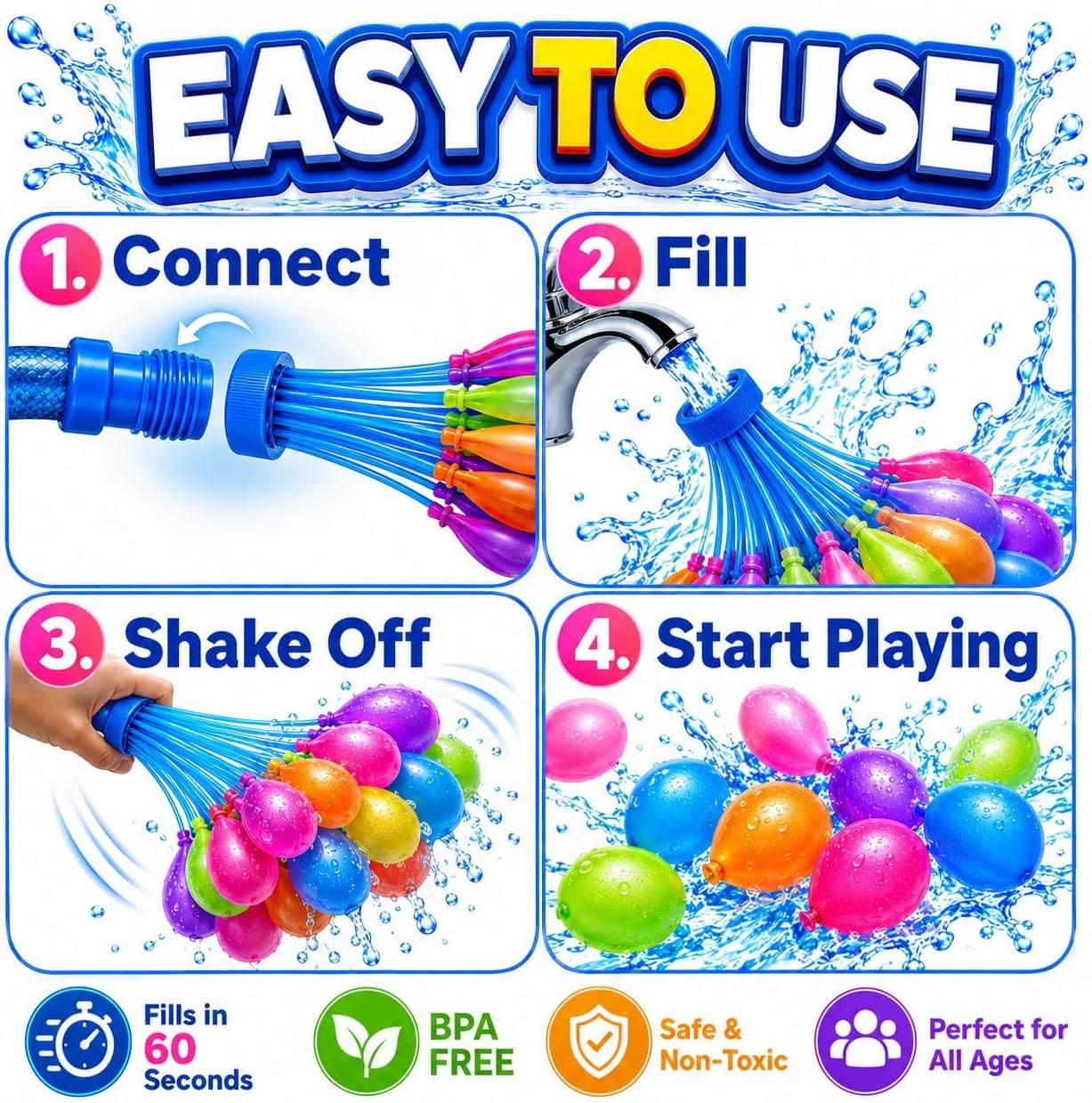 بالونات مائية سريعة التعبئة وذ - مراجعة Quick Games Party وسعره