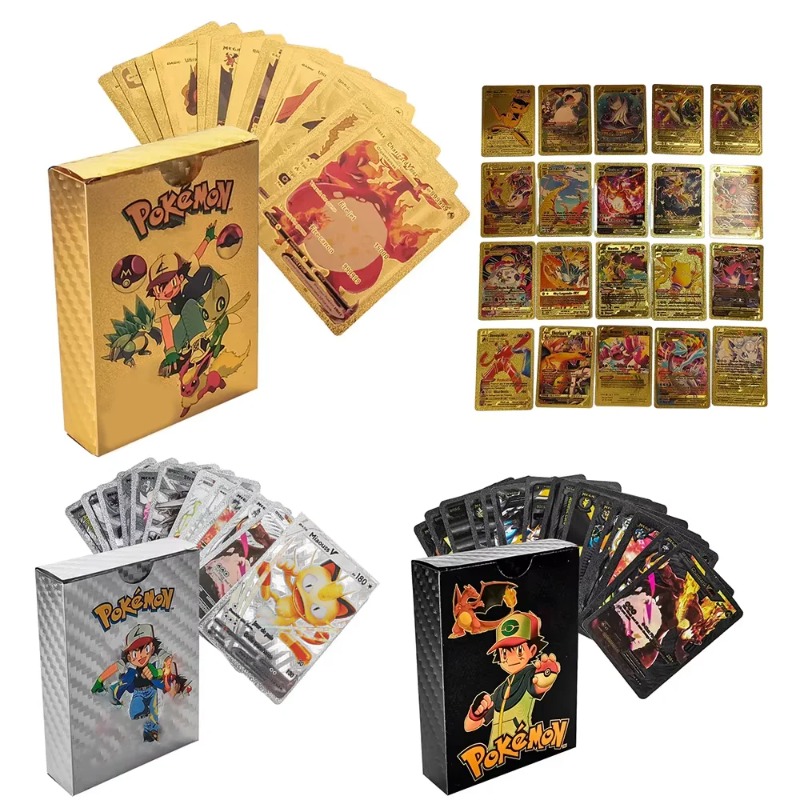 55 قطعة من بطاقات بوكيمون Vmax - مراجعة Party Games Board Game وسعره